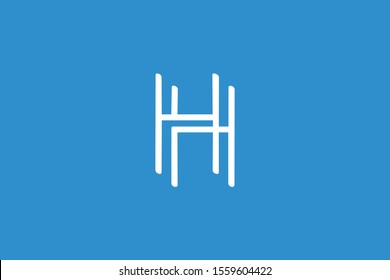 Creative Innovative Initial Letter logo H HH. Minimal luxury Monogram. Professional initial design. Premium Business typeface. Alphabet symbol and sign.
