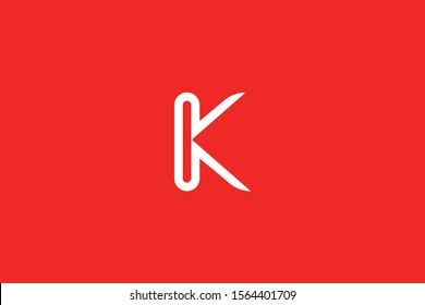 Creative Innovative Initial Letter logo K KK. Minimal luxury Monogram. Professional initial design. Premium Business typeface. Alphabet symbol and sign.