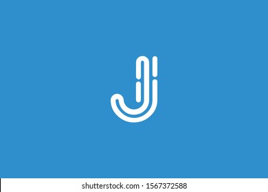 Logotipo creativo de carta inicial J JJ. Monograma de lujo mínimo. Diseño inicial profesional. Tipo de empresa Premium. Símbolo de alfabeto y signo.