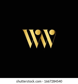 Creative Innovative Initial Letter logo WW W. Minimal luxury Monogram. Professional initial design. Premium Business typeface. Alphabet symbol and sign.