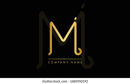 Creative Innovative Initial Letter logo M MI IM. Minimal luxury Monogram. Professional initial design. Premium Business typeface. Alphabet symbol and sign.