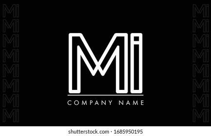 Creative Innovative Initial Letter logo M MI IM. Minimal luxury Monogram. Professional initial design. Premium Business typeface. Alphabet symbol and sign.