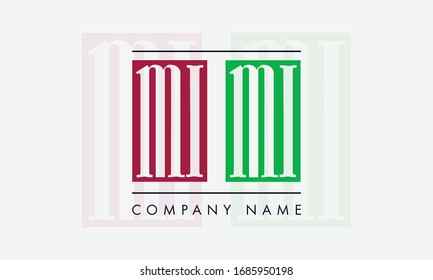Creative Innovative Initial Letter logo M MI IM. Minimal luxury Monogram. Professional initial design. Premium Business typeface. Alphabet symbol and sign.