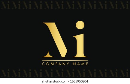 Creative Innovative Initial Letter logo M MI IM. Minimal luxury Monogram. Professional initial design. Premium Business typeface. Alphabet symbol and sign.