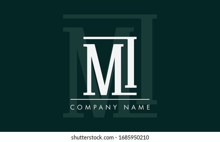 Creative Innovative Initial Letter logo M MI IM. Minimal luxury Monogram. Professional initial design. Premium Business typeface. Alphabet symbol and sign.