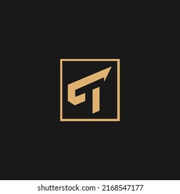 Creative Innovative Initial Letter logo T. Minimal luxury Monogram. Professional initial design. Premium Business typeface. Alphabet symbol.
