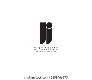 Creative Innovative Initial Letter logo JJ J with White Background