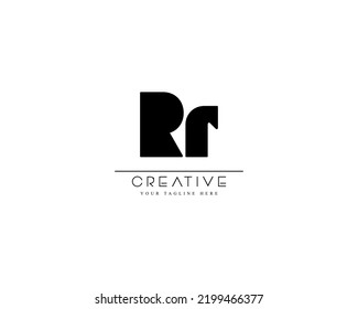Creative Innovative Initial Letter logo RR R with White Background