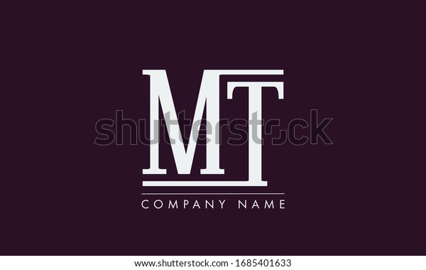 Creative Innovative Initial Letter Logo Mt Stock Vector (Royalty Free ...