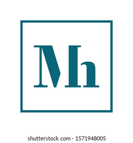 Creative Innovative Initial Letter MH logo template