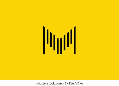 Creative Innovative Initial MM logo and M logo. M Letter Minimal luxury Monogram. Professional initial design. Premium Business typeface. Alphabet symbol and sign.