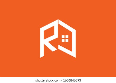 Creative Innovative Initial R home logo. Professional House design. 