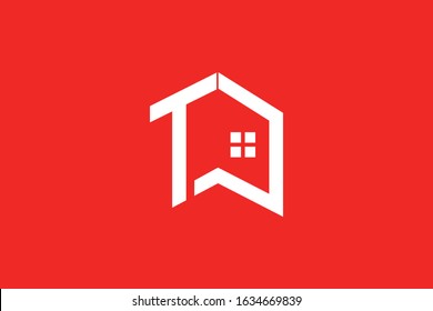 Creative Innovative Initial T Real Estate logo. Letter House luxury Monogram. Professional initial Home design. Premium Business typeface and Alphabet symbol and sign.