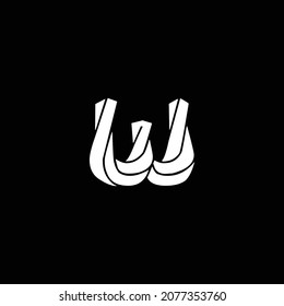 Logo de Creative Innovative Inicial W. Letra W Monograma de lujo mínimo. Diseño inicial profesional. Tipo de negocio premium. Símbolo de alfabeto y signo.