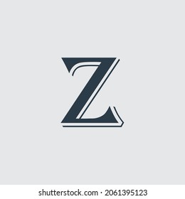 Creative Innovative Initial Z logo. Z Letter Minimal luxury Monogram. Professional initial design. Premium Business typeface. Alphabet symbol and sign.