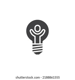 Creative innovator vector icon. filled flat sign for mobile concept and web design. Creative, idea glyph icon. Symbol, logo illustration. Vector graphics