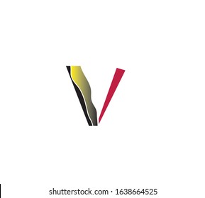 creative, inovation V letter logo. For work.