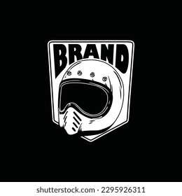 kreatives Logo-Design mit Helm-Symbol für Ihre Marke oder Ihr Unternehmen