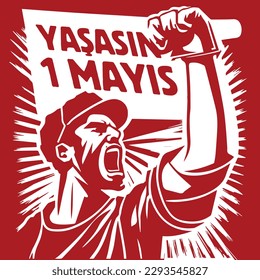 Creative and Inspirational May 1st Workers' Day Labor Day Celebration Design (Translate: long live may 1)