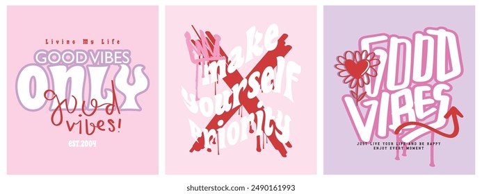 Creative inspirational quote typography set collection. Vector illustration design for print, graphic, poster, sticker, fashion, t shirt, slogan tee.