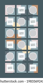 Fuente de rompecabezas de instagram creativa con 18 plantillas