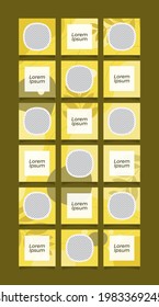 Creative instagram puzzle feed with 18 templates