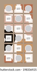 Creative instagram puzzle feed with 18 templates