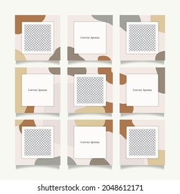 Creative instagram puzzle feed with 9 templates	
