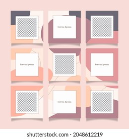 Creative instagram puzzle feed with 9 templates	
