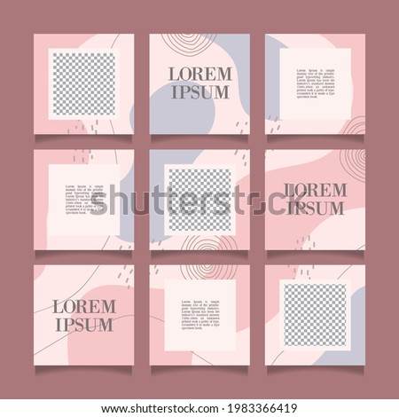 Creative instagram puzzle feed with 9 templates