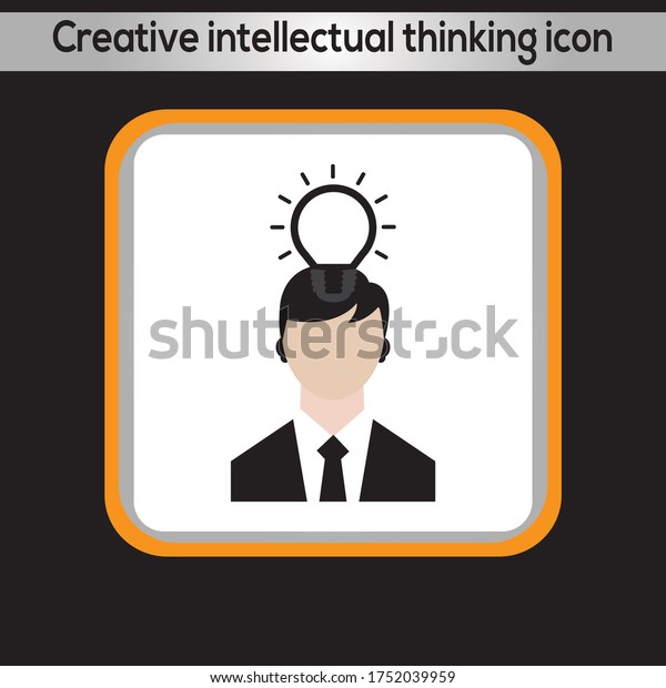 Creative Intellectual Thinking Icon Vector Graphics Stock Vector ...