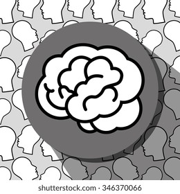 Creative and intelligent mind graphic design, vector illustration