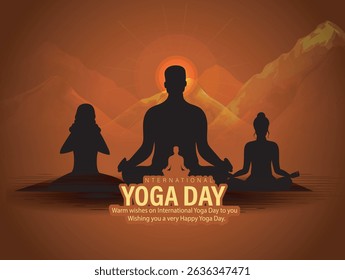 Creative International Yoga Day Vector poster design.