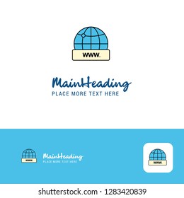 Creative Internet Logo Design. Flat color Logo place for Tagline. Vector Illustration