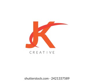 Diseño del logotipo creativo de JK.