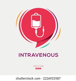 Icono creativo (intravenoso), signo vector.