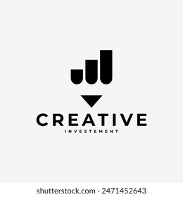 CREATIVE INVESTMENT PENCIL PEN LOGO ICON ILLUSTRATION