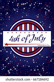 Creative Invitation Flyer , American Independence Day Party celebration.