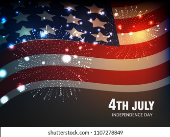 Creative Invitation Flyer decorated with blue and red brush strokes for American Independence Day Party celebration with USA flag and 4th july text,
USA Independence Day banner for sale, 