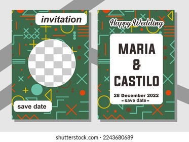 creative invitation gingham,line,square.vector illustration.eps 10