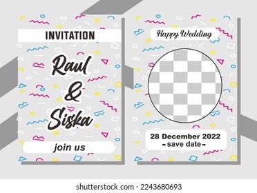 creative invitation gingham,line,square.vector illustration.eps 10
