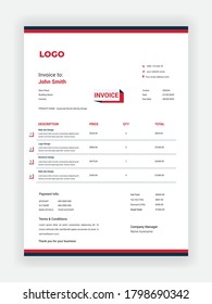 Creative invoice design, To make a receipt for your business vector template design