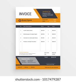 creative invoice template vector design