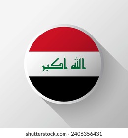 Creative Iraq Flag Circle Badge