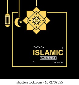 Creative islamic banner background design. Easy to edit with vector file. Can use for your banner background. Especially about islamic day.