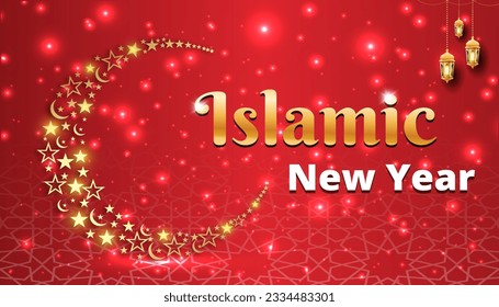 Creative Islamic new year design background wallpaper