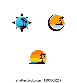 Creative Island Logo Design. Island Logo Template Ready to Use. Island Vector