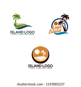 Creative Island Logo Design. Island Logo Template Ready to Use. Island Vector