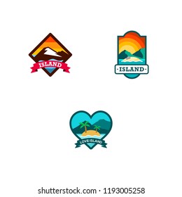 Creative Island Logo Design. Island Logo Template Ready to Use. Island Vector