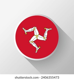 Creative Isle of Man Flag Circle Badge
